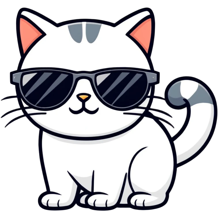 Cat with sunglasses emoji