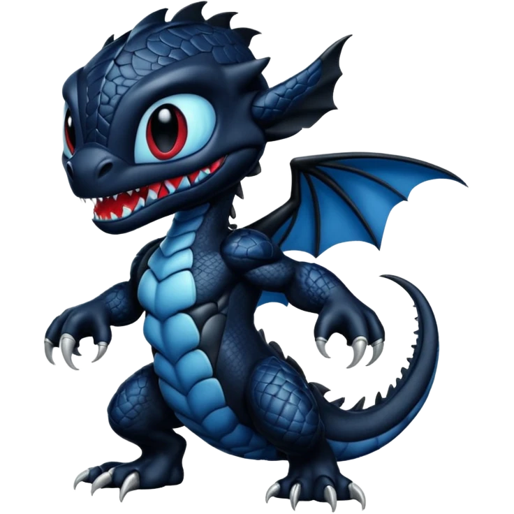 Venom-Toothless-Stitch-fusion, full body emoji