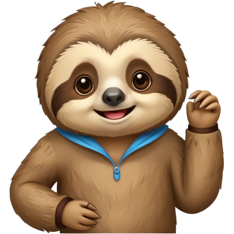 Cute sloth dressed up in a Zoe costume from K-pop demon hunters  emoji