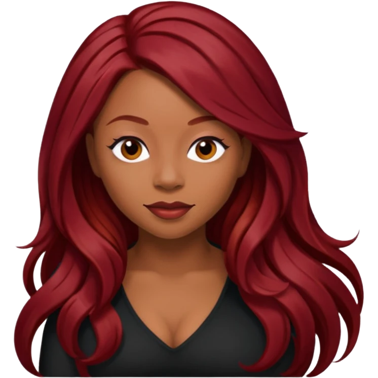 LaTavia Robeson from Destiny's Child with long dark red hair emoji