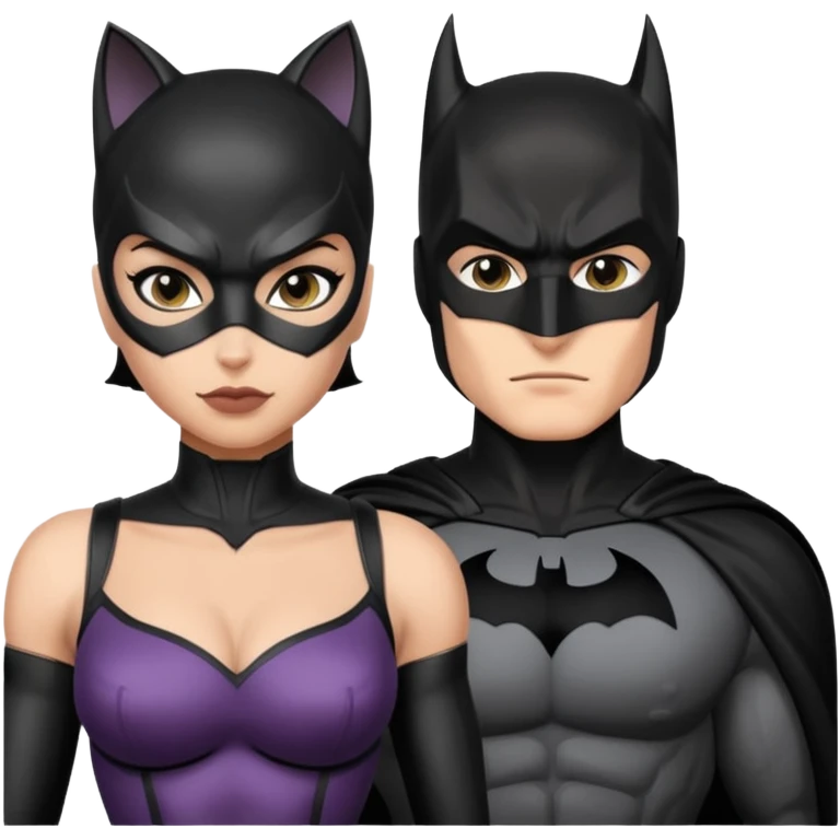 Catwomen and batman emoji