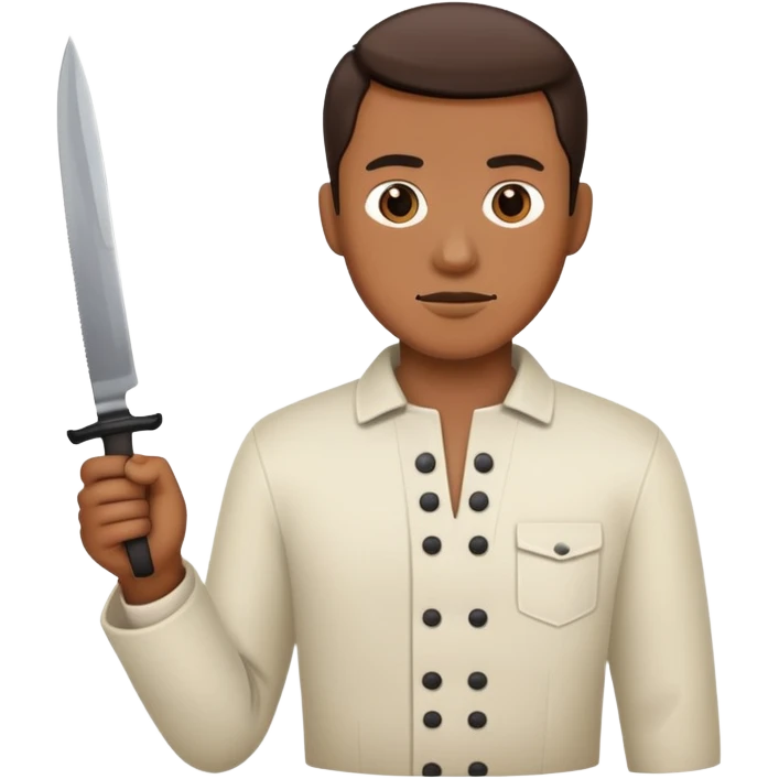 man holding a knife emoji