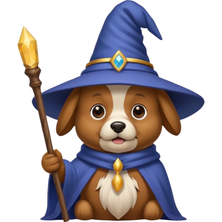 Dog wizard emoji