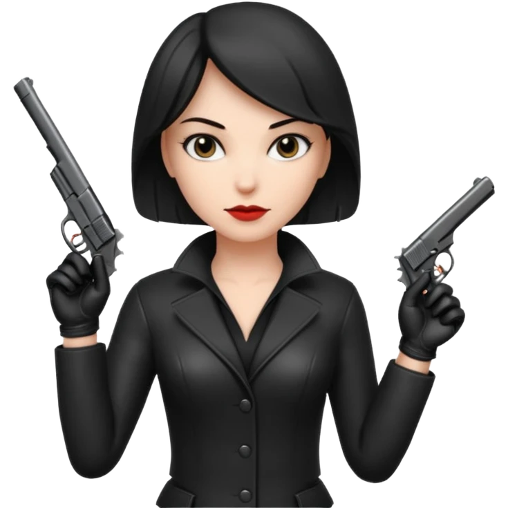 woman hitman with pistol emoji