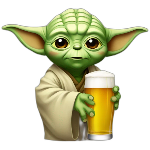 Yoda-drink-beer emoji