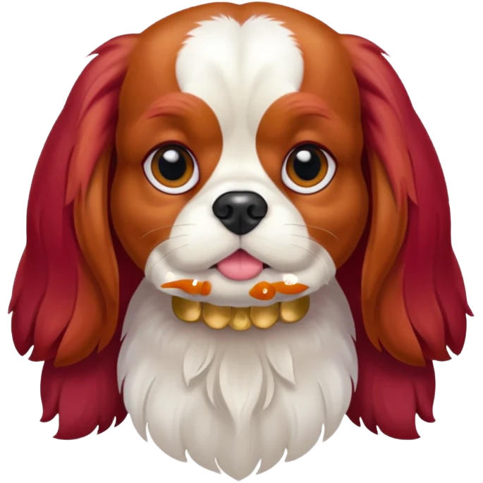 ruby colored king charles cavalier emoji