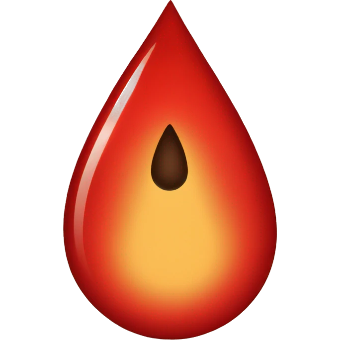 red teardrop emoji
