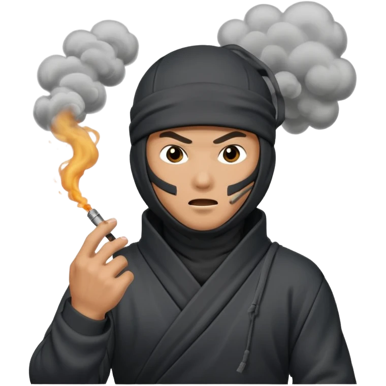 smoke bomb ninja emoji