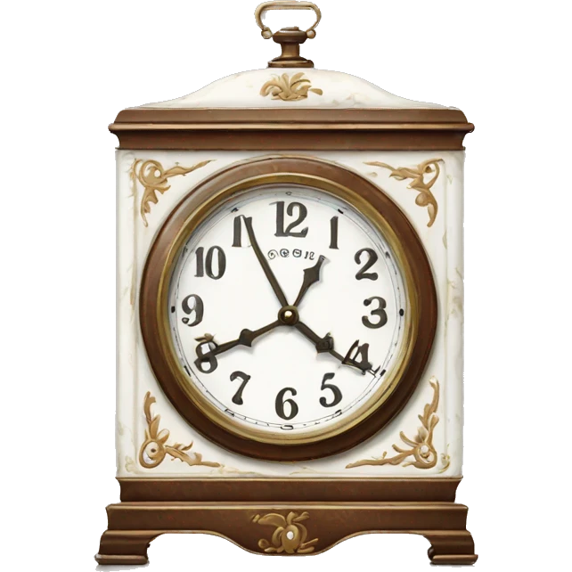 vintage clock bourdaux white emoji