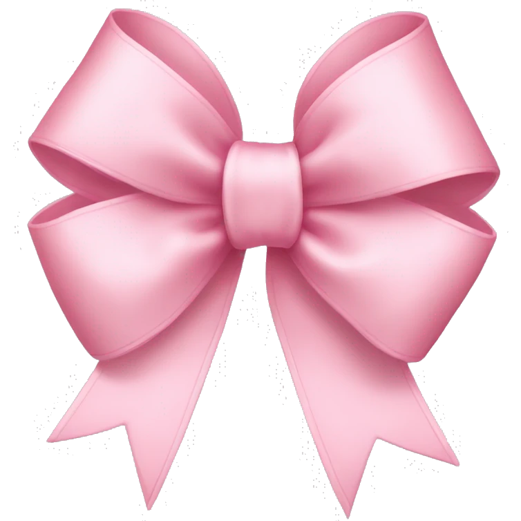 light pink ribbon bow emoji