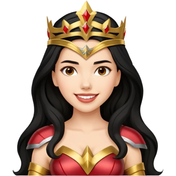 Scarlett Johansson as a wonder woman emoji