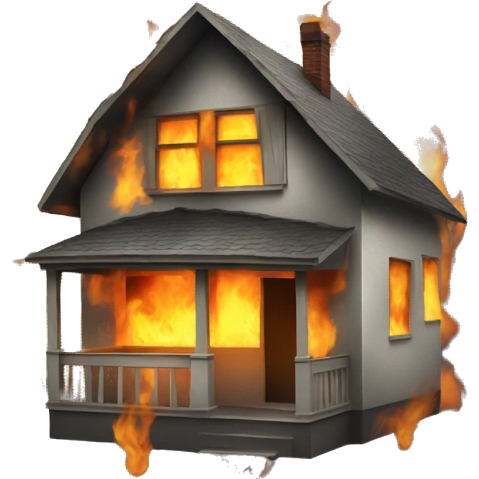House on fire emoji