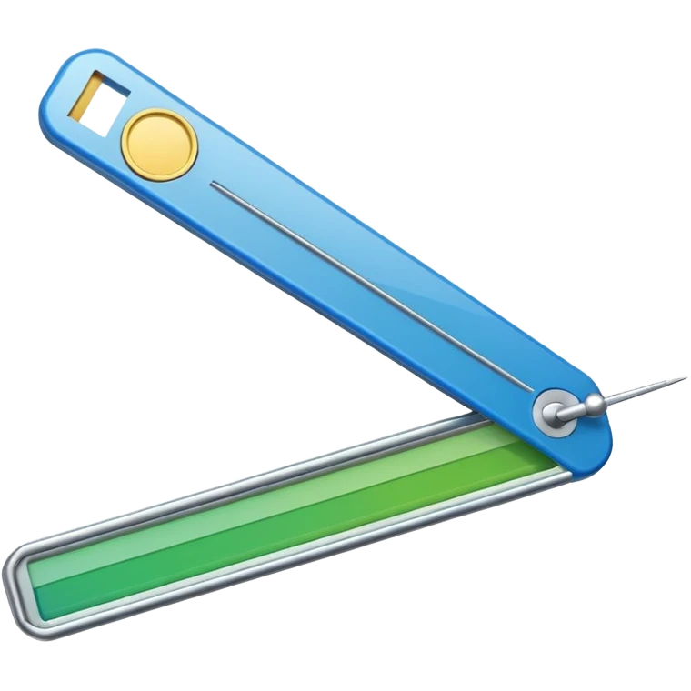a straight  bar with a meter that has different colors on it  emoji