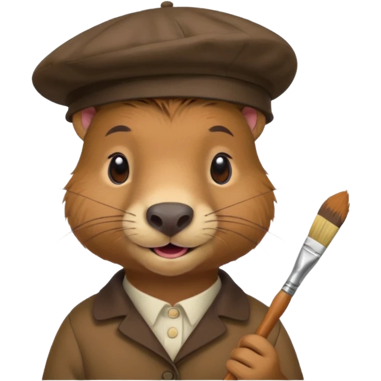 capybara painter emoji