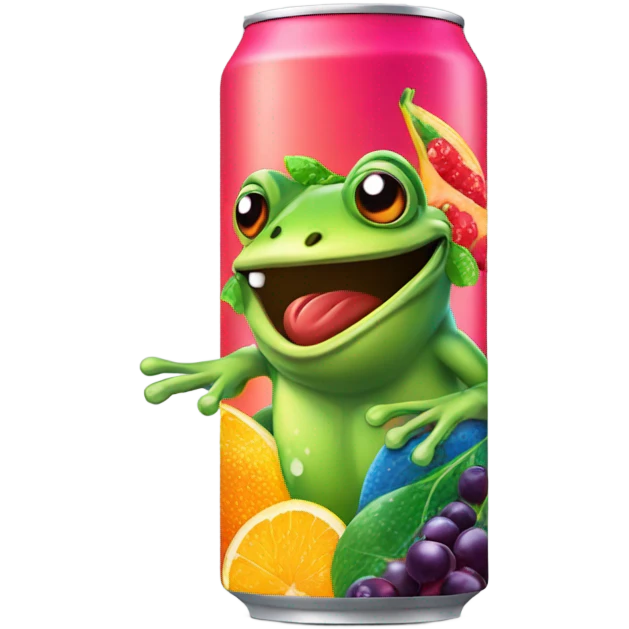 Fruity frog on an Energy Drink  emoji