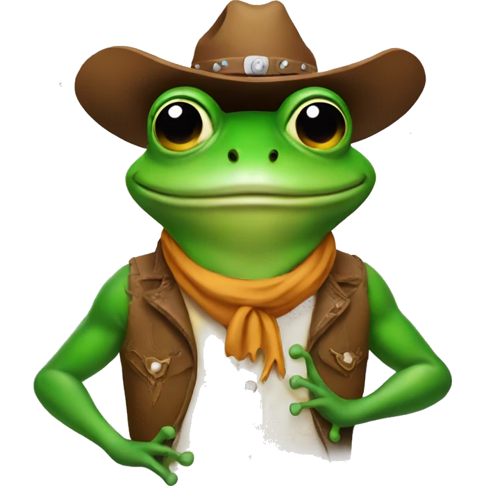 Cowboy frog emoji