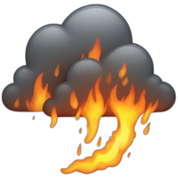 Rain with fire emoji