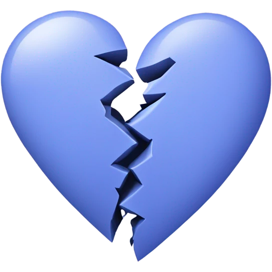 Periwinkle broken heart emoji