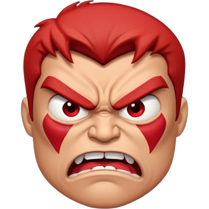 A super ultra angry face emoji