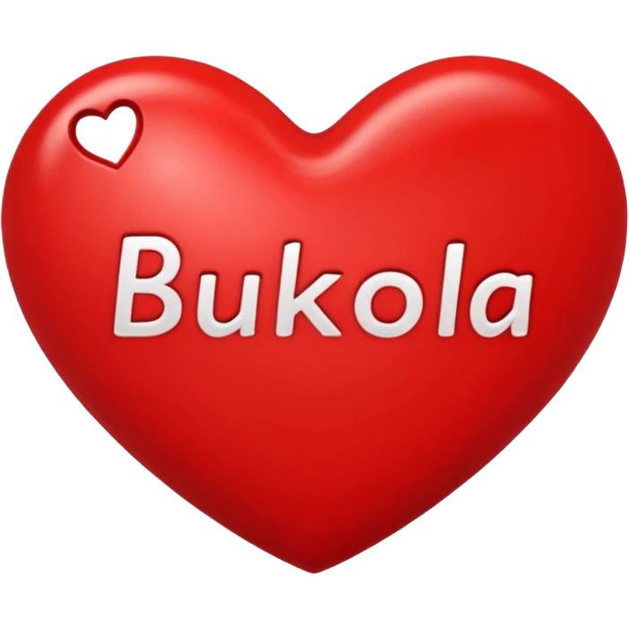 Make a love heart say Bukola emoji