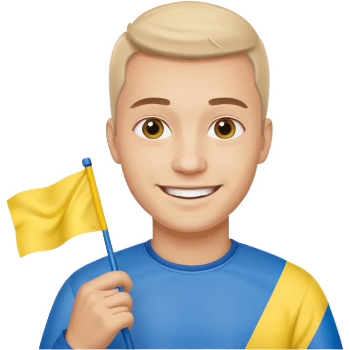 The Ukrainian man with flag emoji