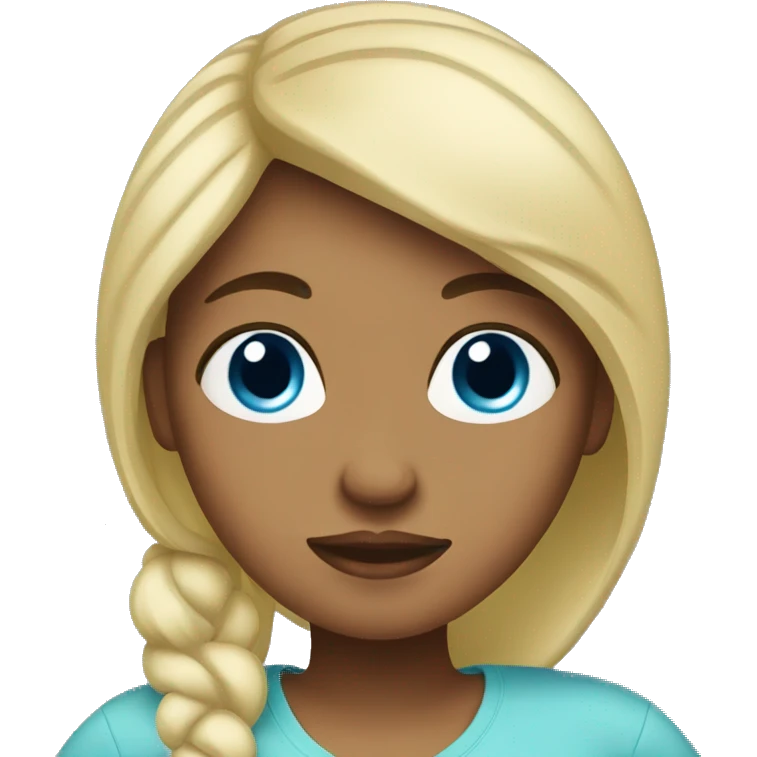 Pregnant woman. She has blonde hair and blue eyes  emoji