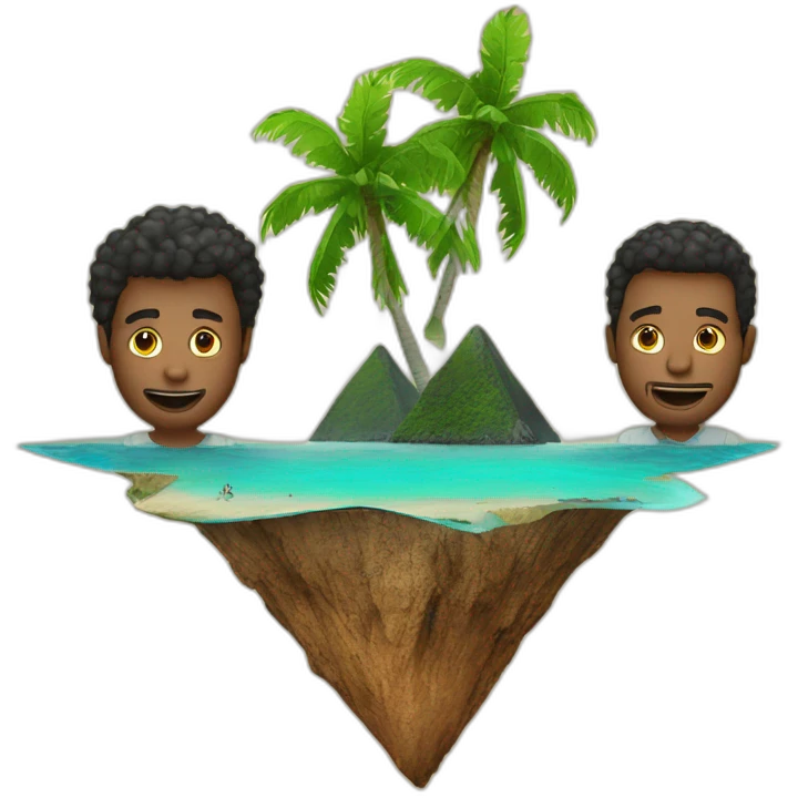 bermuda triangle and 3 mens inside emoji