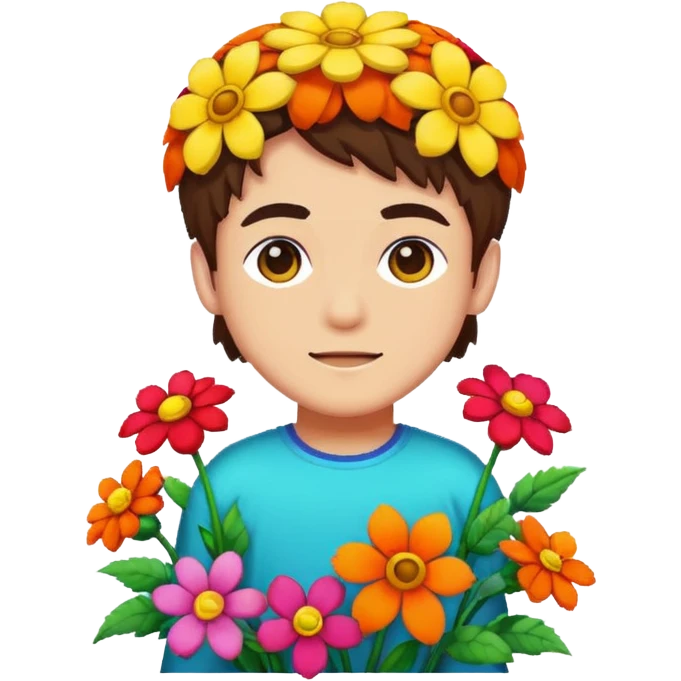 flower boy pixel art  emoji
