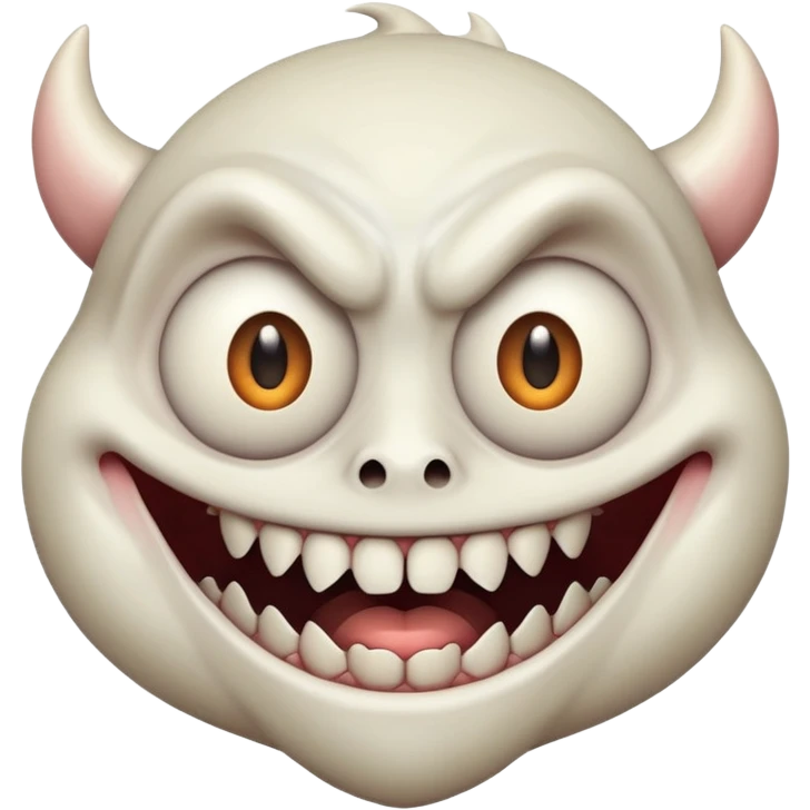 scary white monster emoji emoji