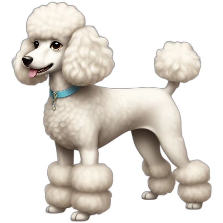 Dog Standart Poodle full body emoji