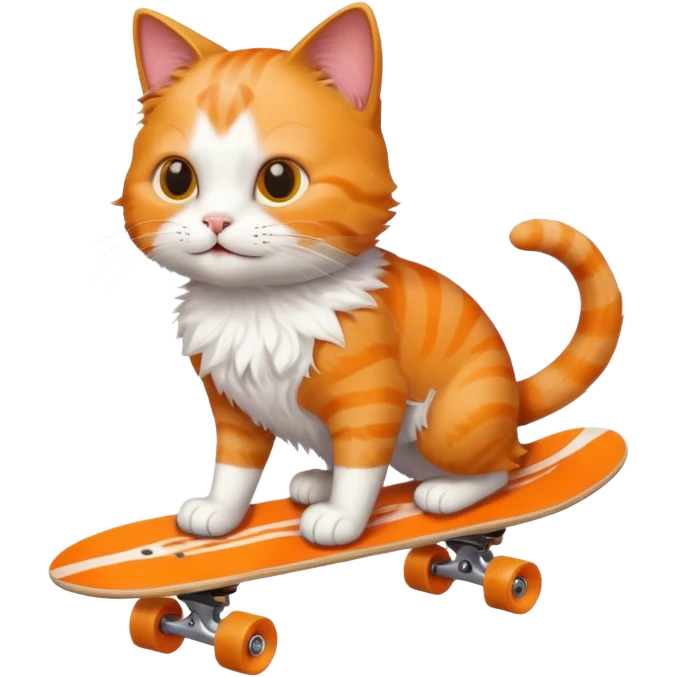 cat riding a skateboard emoji