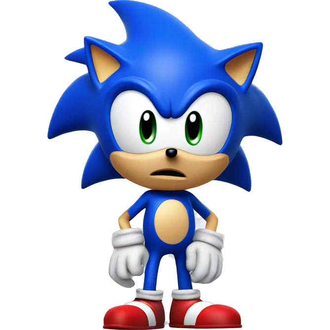 3d Sonic emoji