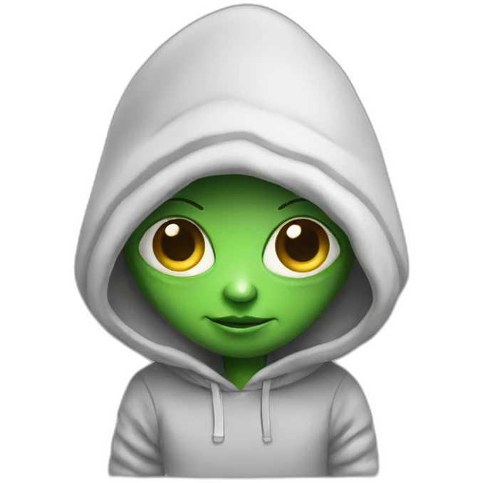 alien with sweatshirt emoji