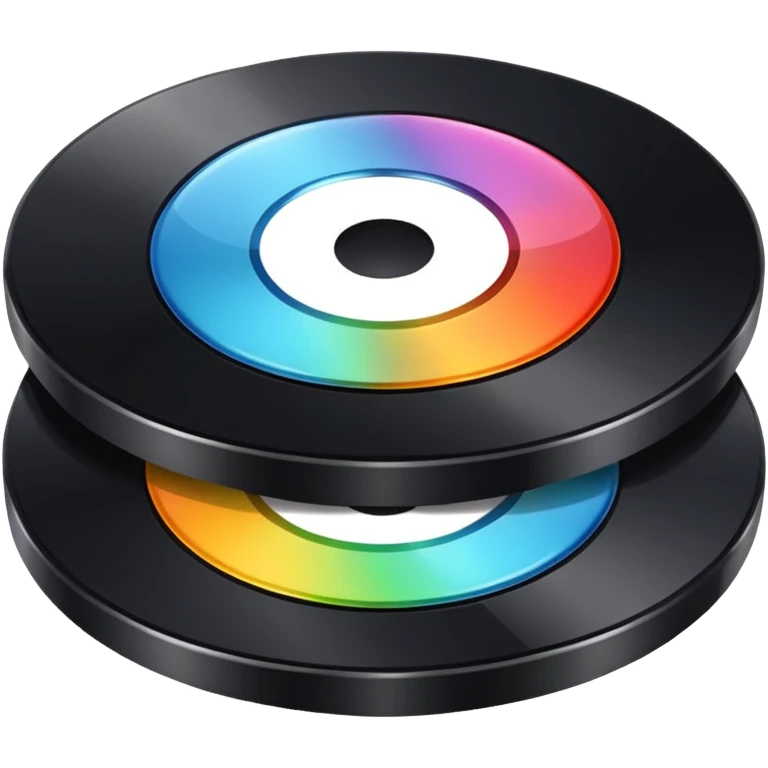 two black computer disk emoji