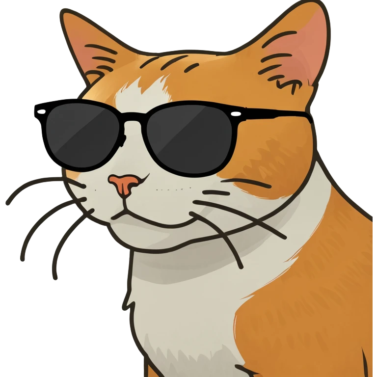 Cat with sunglasses emoji