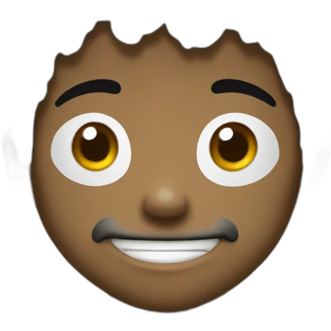 black luffy with afro emoji