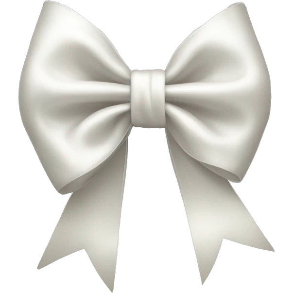 white satin bow emoji