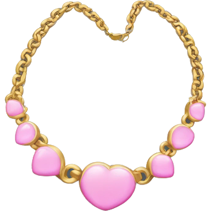 pink and gold necklace emoji