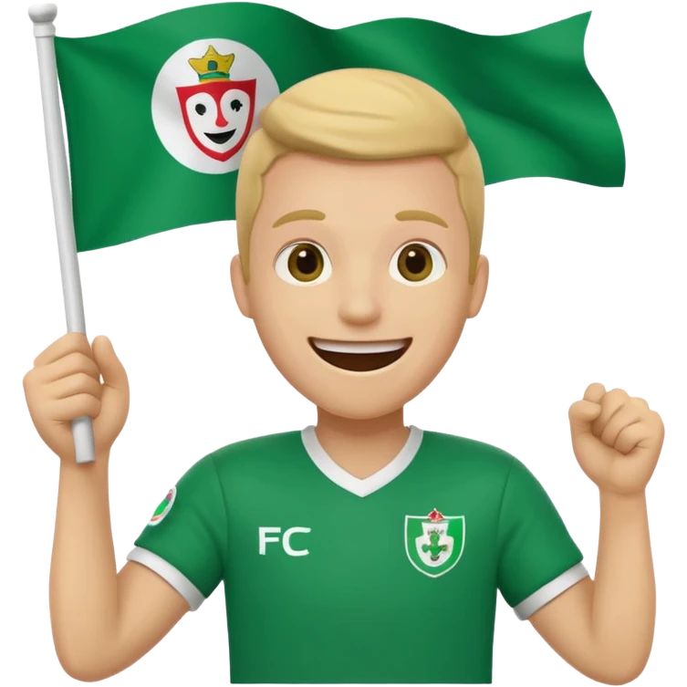 cheering smiley with FC Groningen flag emoji