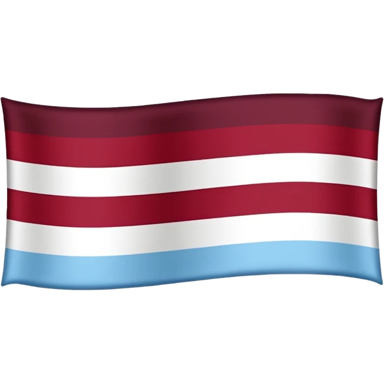 Austria flag with dark burgandy and light blue colours instead Weymouth Fc sign emoji