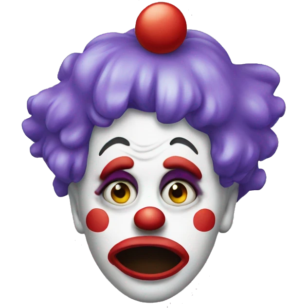 a clown crying  emoji