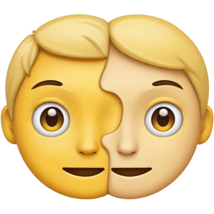 I want to create an emoji in that image we can see both Sad and happy feeling simultaneously emoji