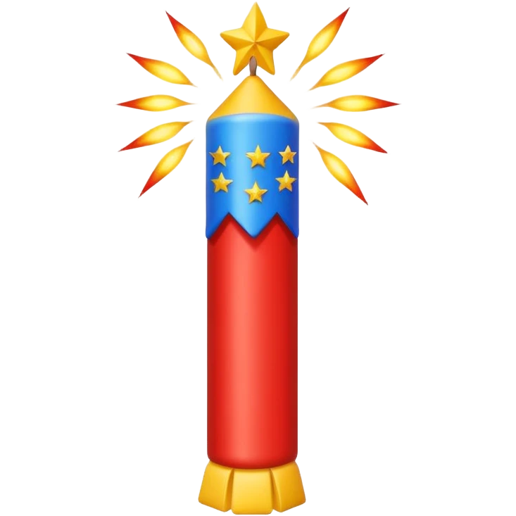 holiday firecracker, festive, bright colors emoji