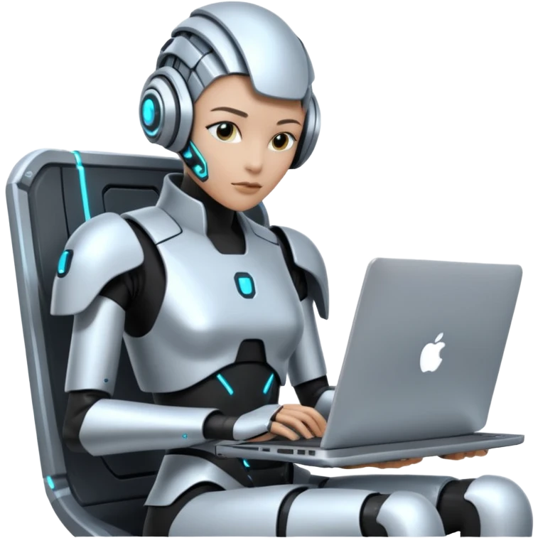 cyber punk holding laptop emoji