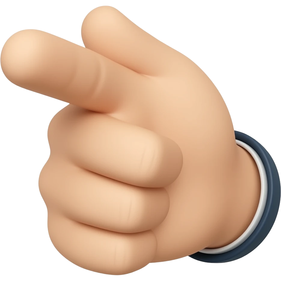 يد بتشاور عليا بالسبابه الي الامام emoji