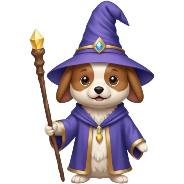 Dog wizard emoji