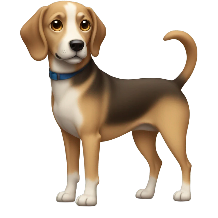 A short stubby dog emoji