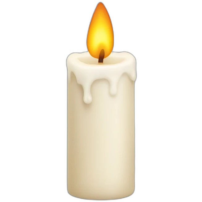 candle without flame and a heart above emoji