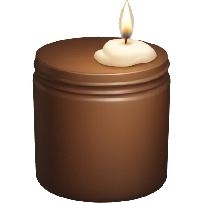 Aesthetic candle in brown jar emoji