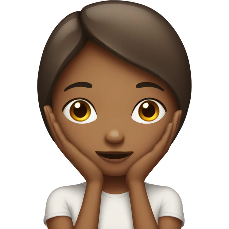 Girl with face in hands emoji